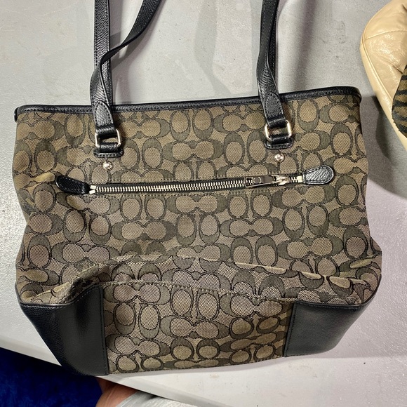 Pre-owned Coach black & grey logo purse - Picture 5 of 5